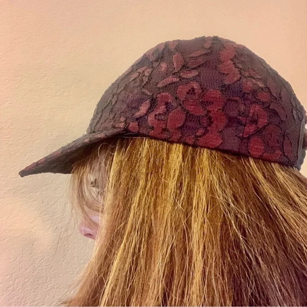 SET of 2 Fashion Hats Ballcap-Style w/ Bling & Lace Yehasso Stylish & Fun